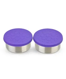 LunchBots Dips Pots Purple Set of 2 - 74mL Each