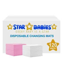 Star Babies Disposable Changing Mats - 120 Pc