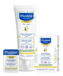 ماستيلا - مجموعة تنظيف وترطيب للبشرة الجافة للأطفال