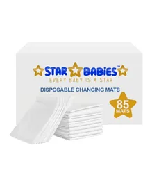 Star Babies Disposable Changing Mat White - Pack Of 85