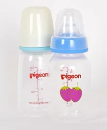 Pigeon Plastic Feeding Bottles Twin Pack - 120mL Each