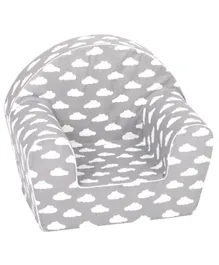 Delsit Arm Chair - Grey with White Clouds