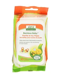 Aleva Naturals Bamboo Baby Pacifier & Toy Wipes - 30 Pieces
