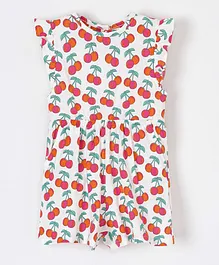 JoJo Maman Bebe Cherry Playsuit - Off White