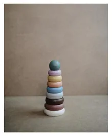 Mushie Stacking Ringtower Toy Rustic - 7 Pieces