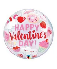 Qualatex Single Bubble Balloon Everything Valentine's - 22 Inches