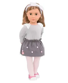 Our Generation Doll with Pompom Skrit Outfit Bina Multicolor - 18 Inches