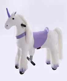 TobysToy Gidygo Ride-on Cycle Kids Operated Pony Riding Unicorn - Purple and White