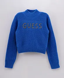 Guess Kids Furry Blended Yarn Sweater - Royal Blue