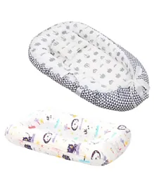 Star Babies Zebra Design Baby Sleeping Pod + Changing Pad - White