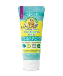 Badger Active Baby Sunscreen Cream SPF 30 - 87mL
