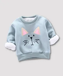 Lamar Baby Cat Winter Plush Thermal Sweater - Grey
