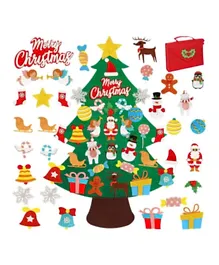 شجرة الكريسماس ألعاب ذاتية الصنع من اللباد مع الزينة وحقيبة الهدايا من هايلاند  - أبيض