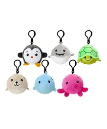 PMS Squishimi Plush Clip On Sea -Life Pack of 1 - Assorted Colors