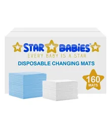 Star Babies Disposable Changing Mats - 160 pc
