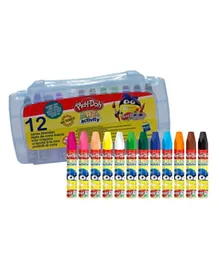 Play-Doh Colors Oil Pastels In Pvc Box Multicolor - Pack of 12