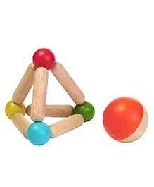 Plan Toys Wooden Triangle Clutching Toy Sustainable Play - Multicolour