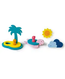 Quut Quutopia Bath Puzzle 3D Treasure Island Multicolor - 12 Pieces