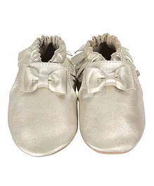 Robeez Maggie Moccasin Soft Sole Booties  - Beige