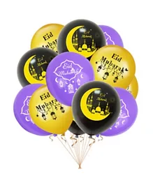 Party Propz Eid Mubarak Decoration Balloons - Set of 9