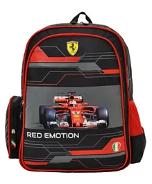 Ferrari Be Fast To Be First  Backpack Black Red - Height 16 Inches
