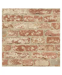 Roommates Stuccoed Brick Peel And Stick Wall Décor - Brown