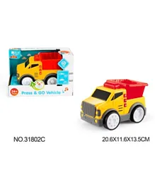 Rollup Kids Touch And Go Construction Vehicle 31802C - Yellow Red