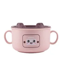 Little Angel Kids Feeding Bowl with Handle - Pink