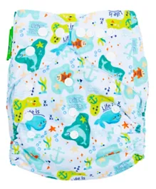 Green Future Reusable Diaper with Inserts - Yellow