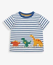 JoJo Maman Bebe Dino T-Shirt - Blue