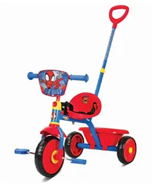 Spartan Marvel Spiderman Tricycle With Pushbar - Red