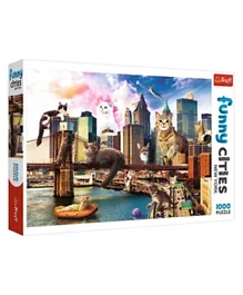 TREFL Puzzles Funny Cities Cats in New York Multicolour - 1000 Pieces