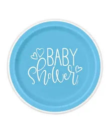 Unique Hearts Baby Shower Plates - 8 Pieces