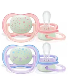Philips Avent Silicone Ultra Air Soother Nt Girl- Pack of 2