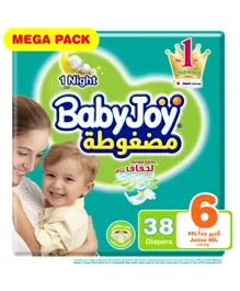 BabyJoy Compressed Diamond Pad Mega Pack Diapers Size 6 - 38 Pieces