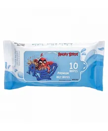 Angry Birds Premium Wet Wipes Blue - 10 Wipes