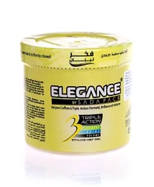 Elegance Triple Action Hair Gel Yellow - 500 ml
