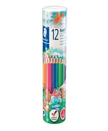 مجموعة أسطوانات أقلام التلوين الرصاص من ستيدلر - 12 لونًا