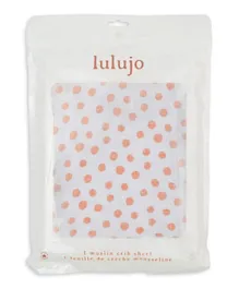 Lulujo Baby Muslin Crib Sheet - Dots