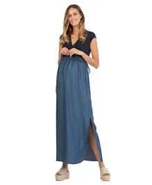 Mums & Bumps Attesa Maternity Dress - Blue