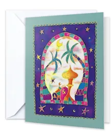 Fay Lawson Arabian Archway reflects sunny Arabia greeting card Greeting card with white envelope - Multicolor
