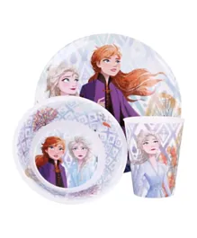 Disney Frozen II Element Melamine Dinnerware Set - 3 Pieces