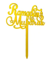 Highland Ramadan Mubarak Cake Topper - Gold Acrylic