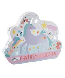 Floss & Rock Fantasy Butterfly Shaped Jigsaw Puzzle with Shaped Box Multi Color - 80 Pieces