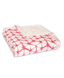 Aden and Anais Pebble Shibori Dream Blanket Silky Soft - Pink