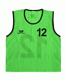 Dawson Sports  Numbered Mesh Bibs Set Of 12 - Green