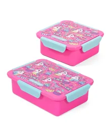 Eazy Kids Unicorn Desert Lunch Box Set Pink - 2 Pieces