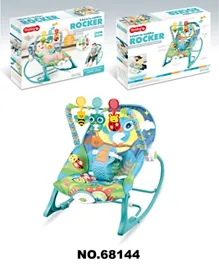 فاكتوري برايس كرسي هزاز للأطفال من الرضع إلى الدارجين بتصميم بومة - متعدد الألوان
