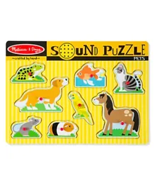 Melissa & Doug Pets Sound Puzzle 8 Pieces - Multicolour