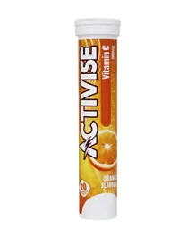 Activise Vitamin C Orange Flavor Effervescent Tablets - 20 Pieces